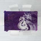 New Zealand Matariki Tablecloth Maori Manaia Galaxy Silver Fern Purple Color