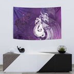 New Zealand Matariki Tapestry Maori Manaia Galaxy Silver Fern Purple Color