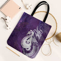 New Zealand Matariki Tote Bag Maori Manaia Galaxy Silver Fern Purple Color