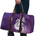 New Zealand Matariki Travel Bag Maori Manaia Galaxy Silver Fern Purple Color