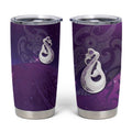 New Zealand Matariki Tumbler Cup Maori Manaia Galaxy Silver Fern Purple Color