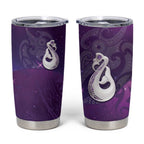 New Zealand Matariki Tumbler Cup Maori Manaia Galaxy Silver Fern Purple Color