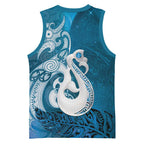 New Zealand Matariki Basketball Jersey Maori Manaia Galaxy Silver Fern Blue Color