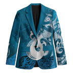 New Zealand Matariki Blazer Maori Manaia Galaxy Silver Fern Blue Color