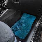New Zealand Matariki Car Mats Maori Manaia Galaxy Silver Fern Blue Color