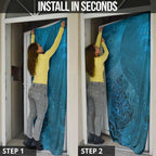 New Zealand Matariki Door Cover Maori Manaia Galaxy Silver Fern Blue Color