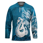 New Zealand Matariki Hockey Jersey Maori Manaia Galaxy Silver Fern Blue Color