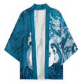 New Zealand Matariki Kimono Maori Manaia Galaxy Silver Fern Blue Color