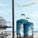 New Zealand Matariki Luggage Cover Maori Manaia Galaxy Silver Fern Blue Color