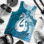 New Zealand Matariki Men Tank Top Maori Manaia Galaxy Silver Fern Blue Color