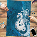 New Zealand Matariki Puzzle Maori Manaia Galaxy Silver Fern Blue Color