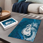 New Zealand Matariki Puzzle Maori Manaia Galaxy Silver Fern Blue Color