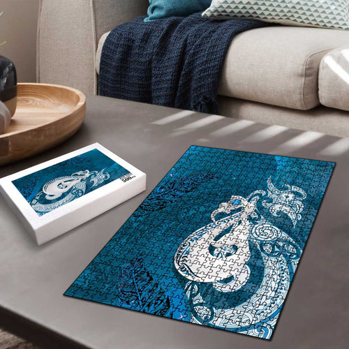 New Zealand Matariki Puzzle Maori Manaia Galaxy Silver Fern Blue Color