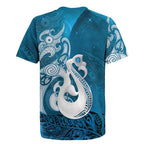 New Zealand Matariki Rugby Jersey Maori Manaia Galaxy Silver Fern Blue Color