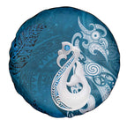 New Zealand Matariki Spare Tire Cover Maori Manaia Galaxy Silver Fern Blue Color