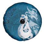 New Zealand Matariki Spare Tire Cover Maori Manaia Galaxy Silver Fern Blue Color