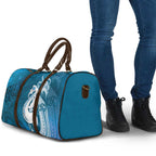 New Zealand Matariki Travel Bag Maori Manaia Galaxy Silver Fern Blue Color
