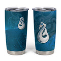 New Zealand Matariki Tumbler Cup Maori Manaia Galaxy Silver Fern Blue Color