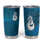 New Zealand Matariki Tumbler Cup Maori Manaia Galaxy Silver Fern Blue Color