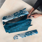 New Zealand Matariki Umbrella Maori Manaia Galaxy Silver Fern Blue Color