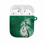 New Zealand Matariki AirPods Case Maori Manaia Galaxy Silver Fern Green Color