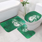 New Zealand Matariki Bathroom Set Maori Manaia Galaxy Silver Fern Green Color