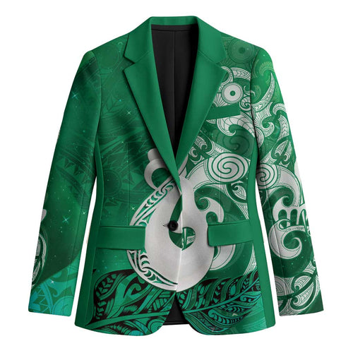 New Zealand Matariki Blazer Maori Manaia Galaxy Silver Fern Green Color