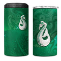 New Zealand Matariki 4 in 1 Can Cooler Tumbler Maori Manaia Galaxy Silver Fern Green Color