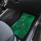 New Zealand Matariki Car Mats Maori Manaia Galaxy Silver Fern Green Color