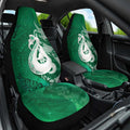 New Zealand Matariki Car Seat Cover Maori Manaia Galaxy Silver Fern Green Color