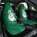 New Zealand Matariki Car Seat Cover Maori Manaia Galaxy Silver Fern Green Color