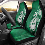 New Zealand Matariki Car Seat Cover Maori Manaia Galaxy Silver Fern Green Color