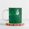 New Zealand Matariki Ceramic Mug Maori Manaia Galaxy Silver Fern Green Color