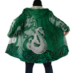 New Zealand Matariki Cloak Maori Manaia Galaxy Silver Fern Green Color