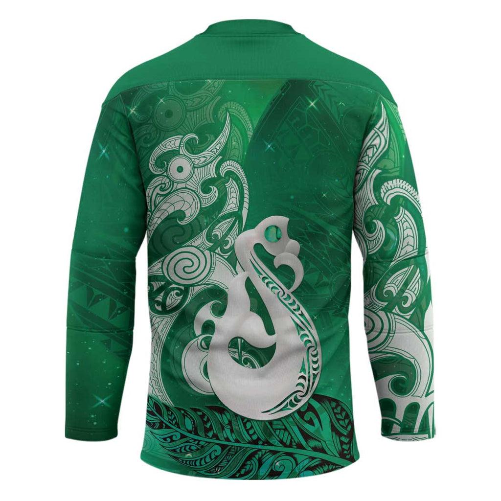 New Zealand Matariki Hockey Jersey Maori Manaia Galaxy Silver Fern Green Color