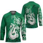 New Zealand Matariki Hockey Jersey Maori Manaia Galaxy Silver Fern Green Color