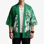 New Zealand Matariki Kimono Maori Manaia Galaxy Silver Fern Green Color