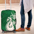 New Zealand Matariki Luggage Cover Maori Manaia Galaxy Silver Fern Green Color