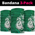 New Zealand Matariki Neck Gaiter Maori Manaia Galaxy Silver Fern Green Color