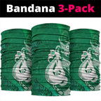New Zealand Matariki Neck Gaiter Maori Manaia Galaxy Silver Fern Green Color