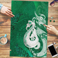 New Zealand Matariki Puzzle Maori Manaia Galaxy Silver Fern Green Color
