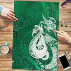 New Zealand Matariki Puzzle Maori Manaia Galaxy Silver Fern Green Color