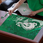 New Zealand Matariki Puzzle Maori Manaia Galaxy Silver Fern Green Color