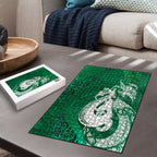 New Zealand Matariki Puzzle Maori Manaia Galaxy Silver Fern Green Color