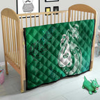 New Zealand Matariki Quilt Maori Manaia Galaxy Silver Fern Green Color