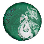New Zealand Matariki Spare Tire Cover Maori Manaia Galaxy Silver Fern Green Color