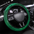 New Zealand Matariki Steering Wheel Cover Maori Manaia Galaxy Silver Fern Green Color