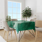 New Zealand Matariki Tablecloth Maori Manaia Galaxy Silver Fern Green Color