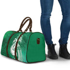 New Zealand Matariki Travel Bag Maori Manaia Galaxy Silver Fern Green Color