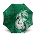 New Zealand Matariki Umbrella Maori Manaia Galaxy Silver Fern Green Color